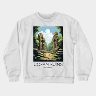 A Pop Art Travel Print of the Copán Ruins - Honduras Crewneck Sweatshirt